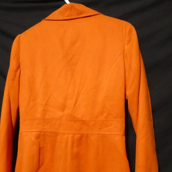 INFLUENCE DE NAF NAF | GWI 11 BL T 38 | Gorgeous Orange Pea Coat | NWOT - Picture 14 of 16